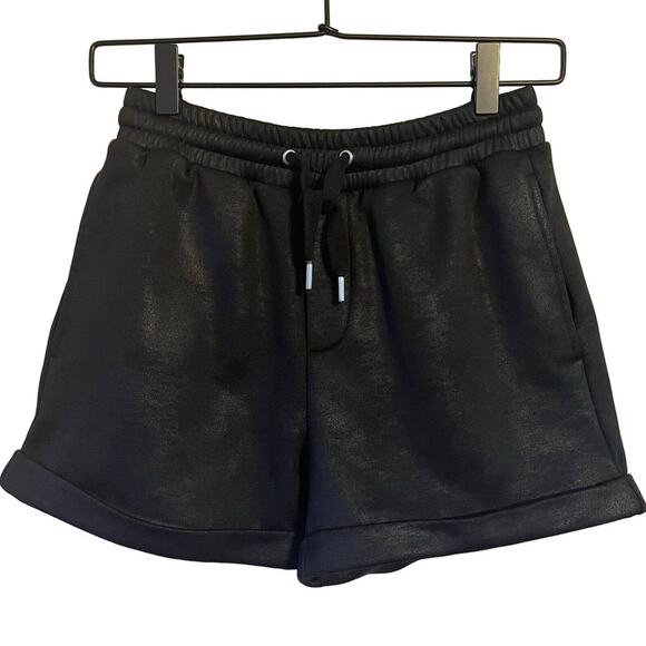 The Kooples Pants - The Kooples Designer Sport Shorts athletic waist size xtra small black